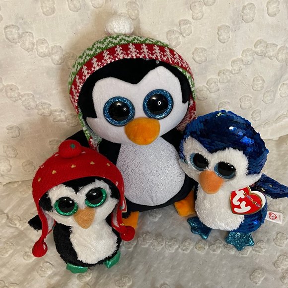 Ty Beanie Boos Christmas Penguins - Picture 2 of 5